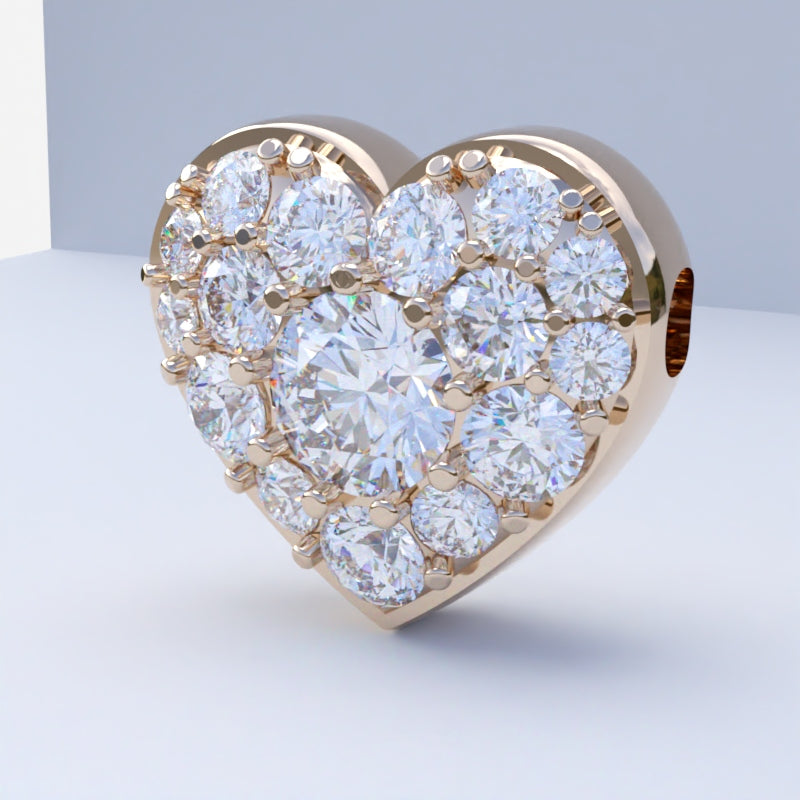 HEART CHARM YELLOW GOLD