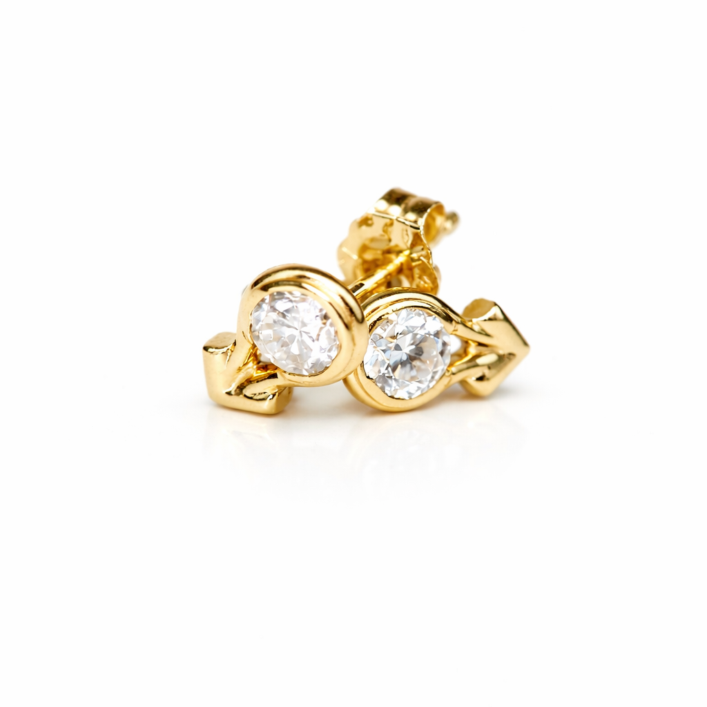 AGO Momentum Earrings – 14K Yellow Gold Lab Diamond