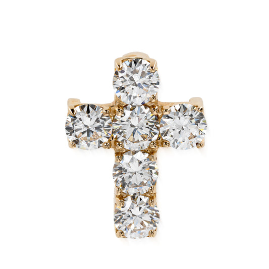 Small Cross Pendat - 14k Yellow Gold