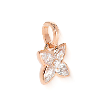 Pear Flower Pendant - 14k Rose Gold